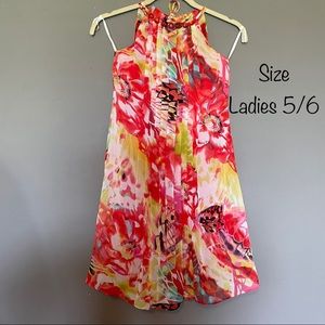Tropical resort dress, size 5/6
